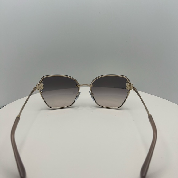 Bulgari Women's Gold and Brown Sunglasses - Picture 5 of 6